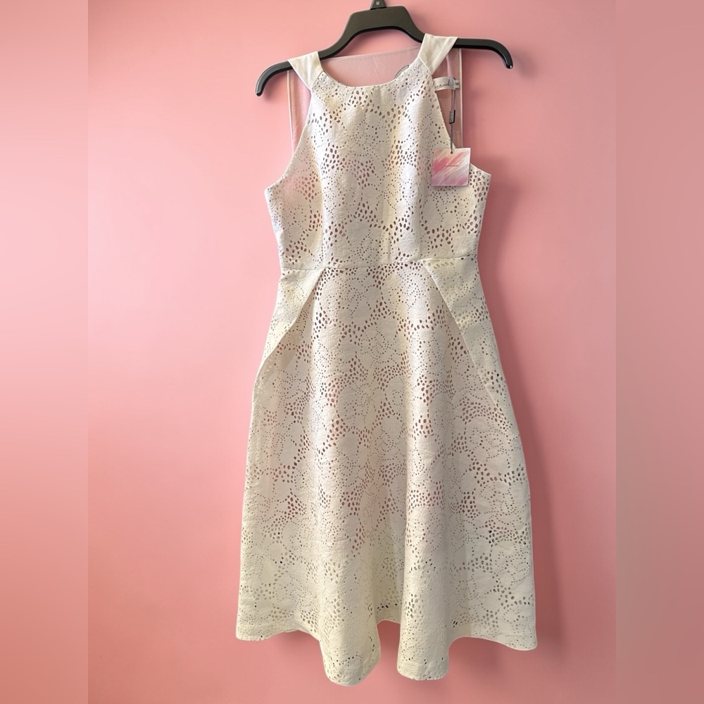 Chicwish White Lace Fit & Flare Dress NWT Bridal Shower Graduation Summer Event